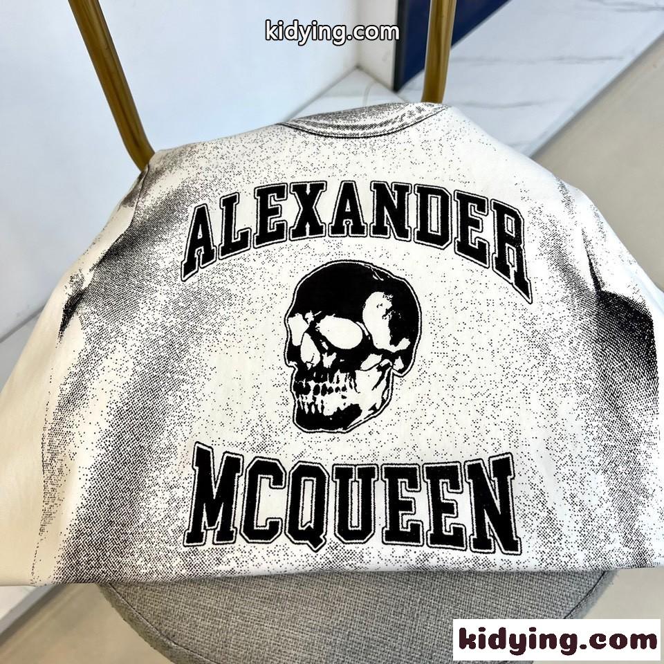 グラフィックプリント 半袖Tシャツ アレキサンダー・マックイーン Tシャツ コピー ホワイト-2
