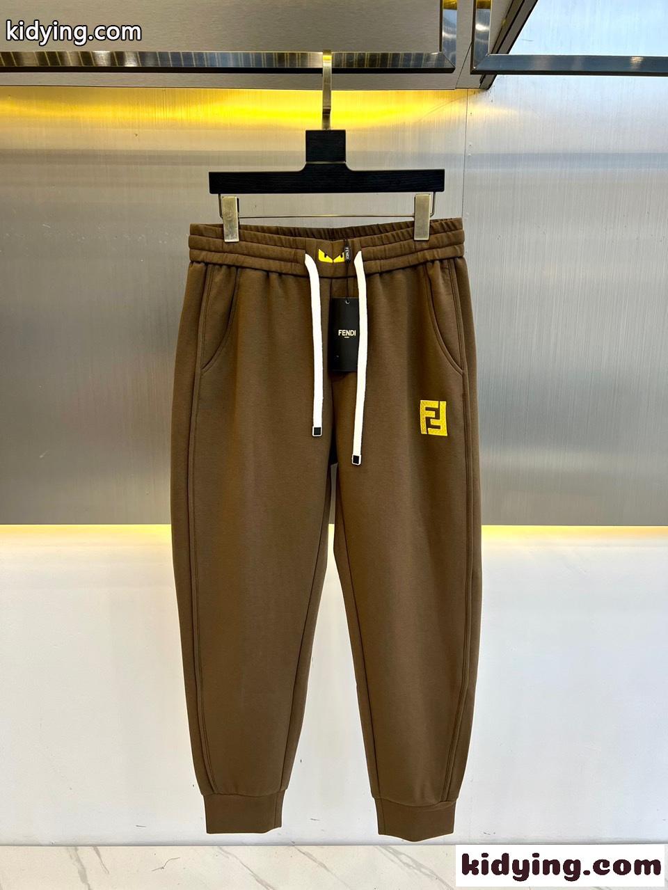 定番 カジュアル ロゴ入り フェンディ パンツ コピー メンズ スウェットパンツ-1