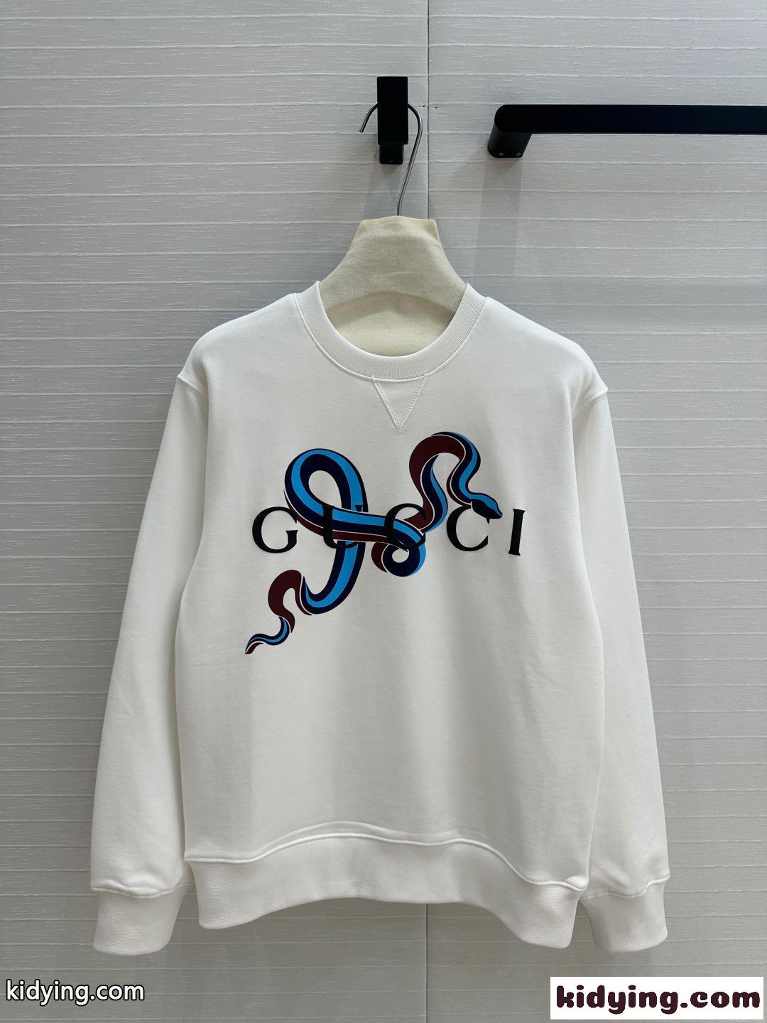 カジュアル プリント コットン スウェットシャツ グッチ Tシャツ コピー ホワイト-0