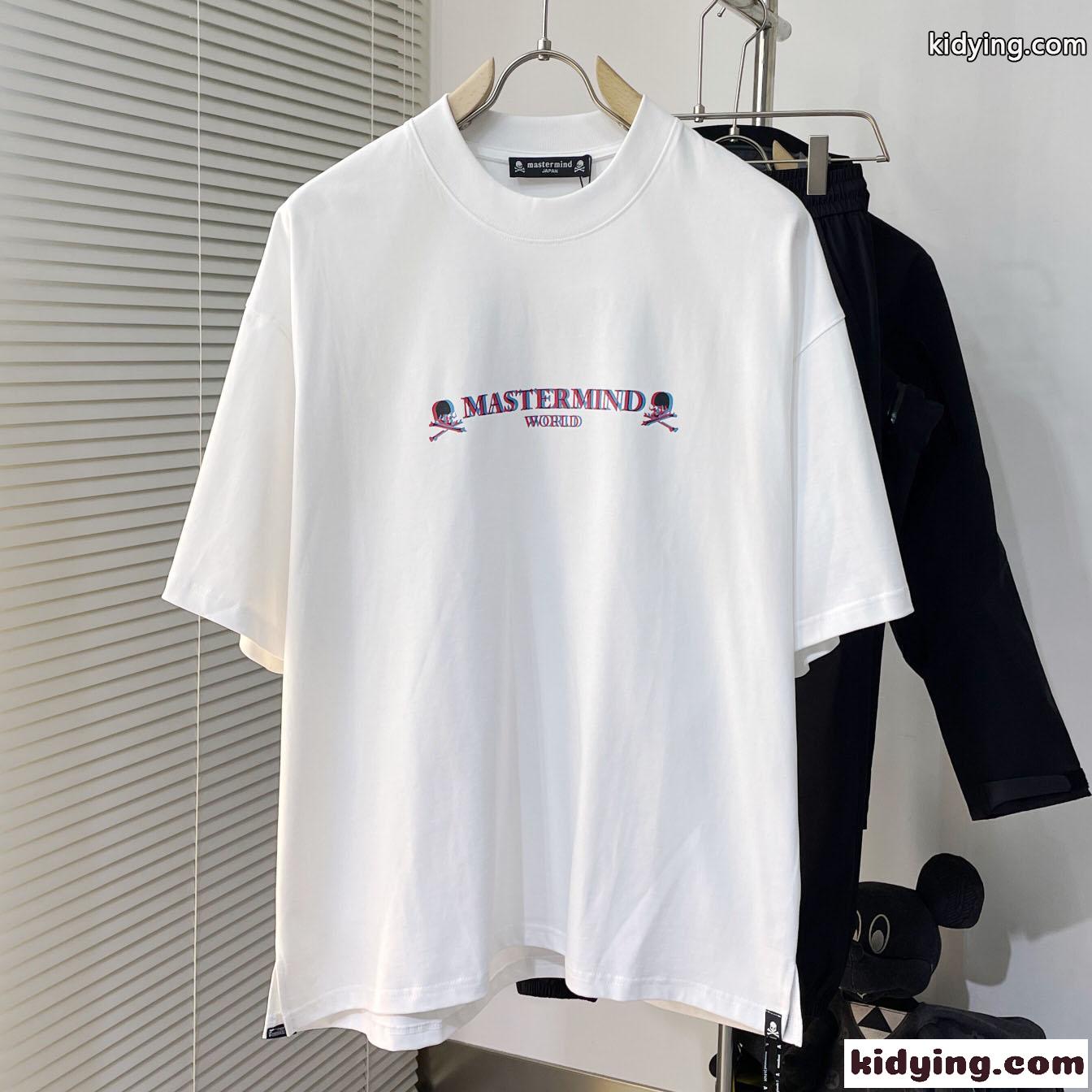 マスターマインド・ジャパン Tシャツ コピー おしゃれ ロゴ クルーネック ホワイト-0