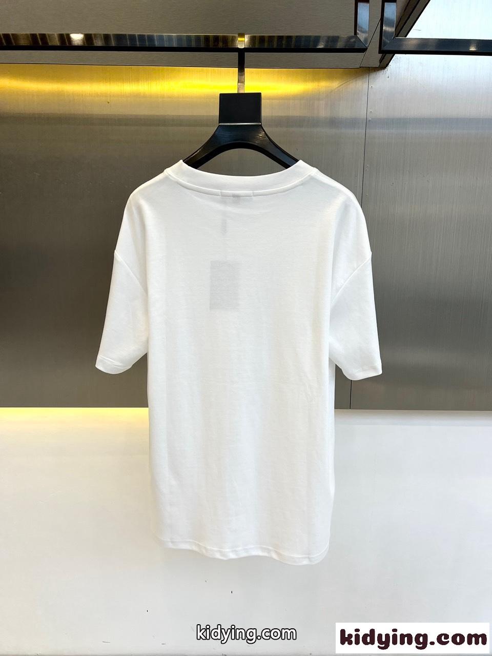 シンプル ロゴパッチ ドルチェ&ガッバーナ 半袖Tシャツ コピー クルーネック ホワイト-3