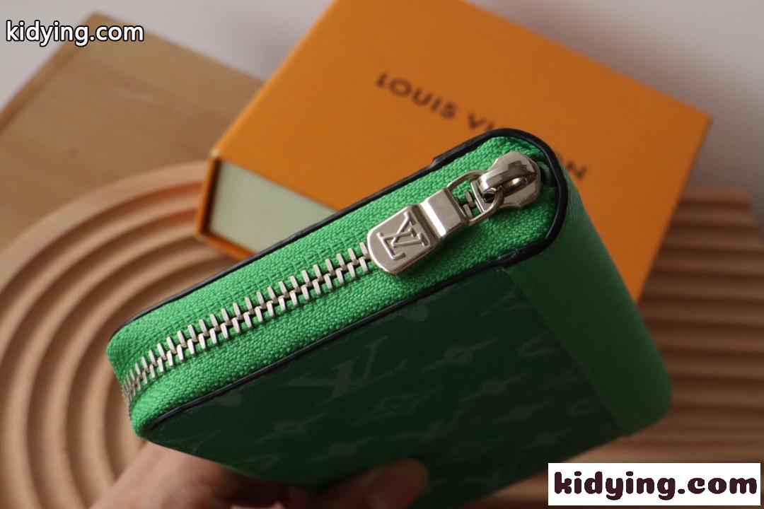 LV&ジッピーウォレット・ヴェルティカル ルイヴィトン 財布 コピー 長財布 グリーン-1