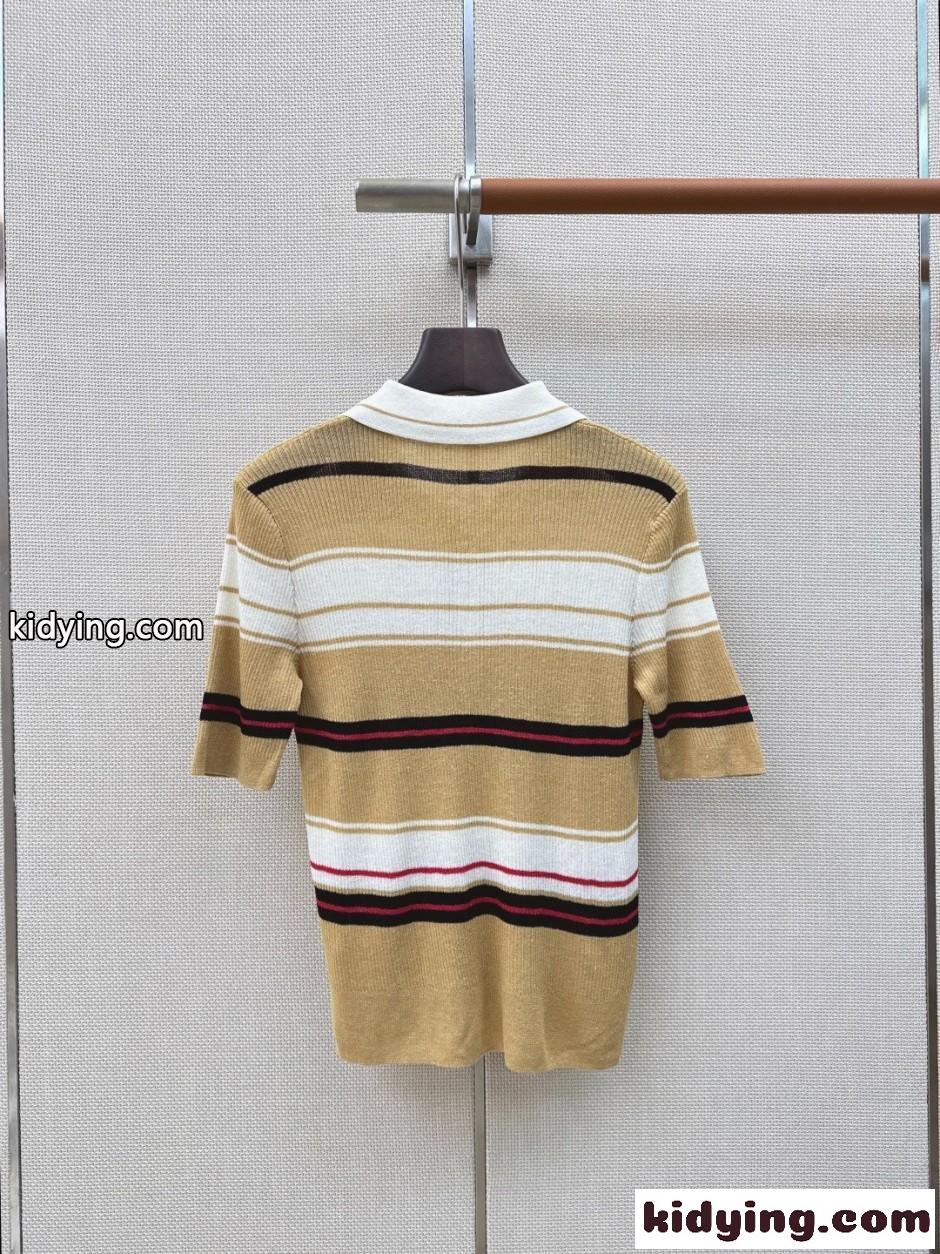マルチボーダー リブニット ポロシャツ ラルフローレン ニット 偽物-3
