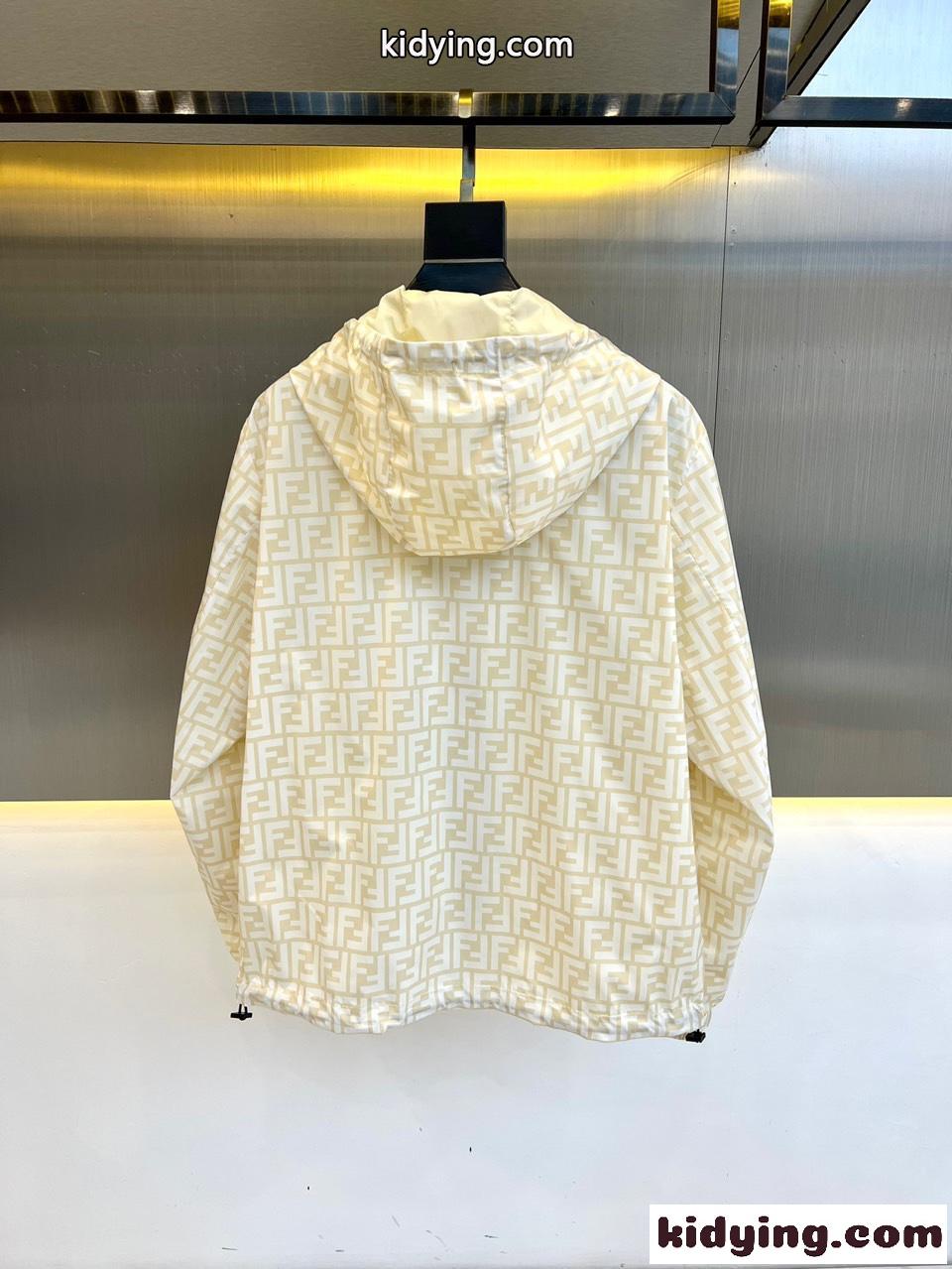 人気 リバーシブル フェンディ ジャケット コピー メンズ アウター ベージュ-3