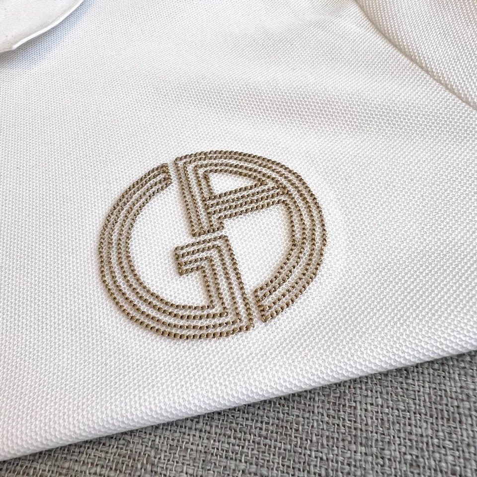 洗練された ロゴ 刺繍 半袖 ポロシャツ アルマーニ Tシャツ コピー ホワイト-2