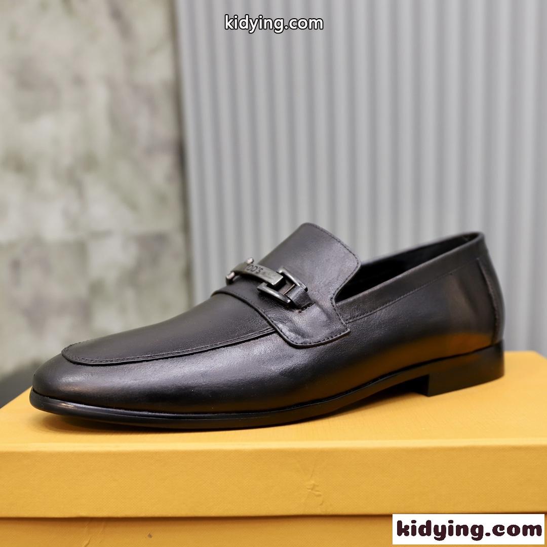 トッズ シューズ コピー メンズ ビジネス エレガント 上品 レザー ローファー-1