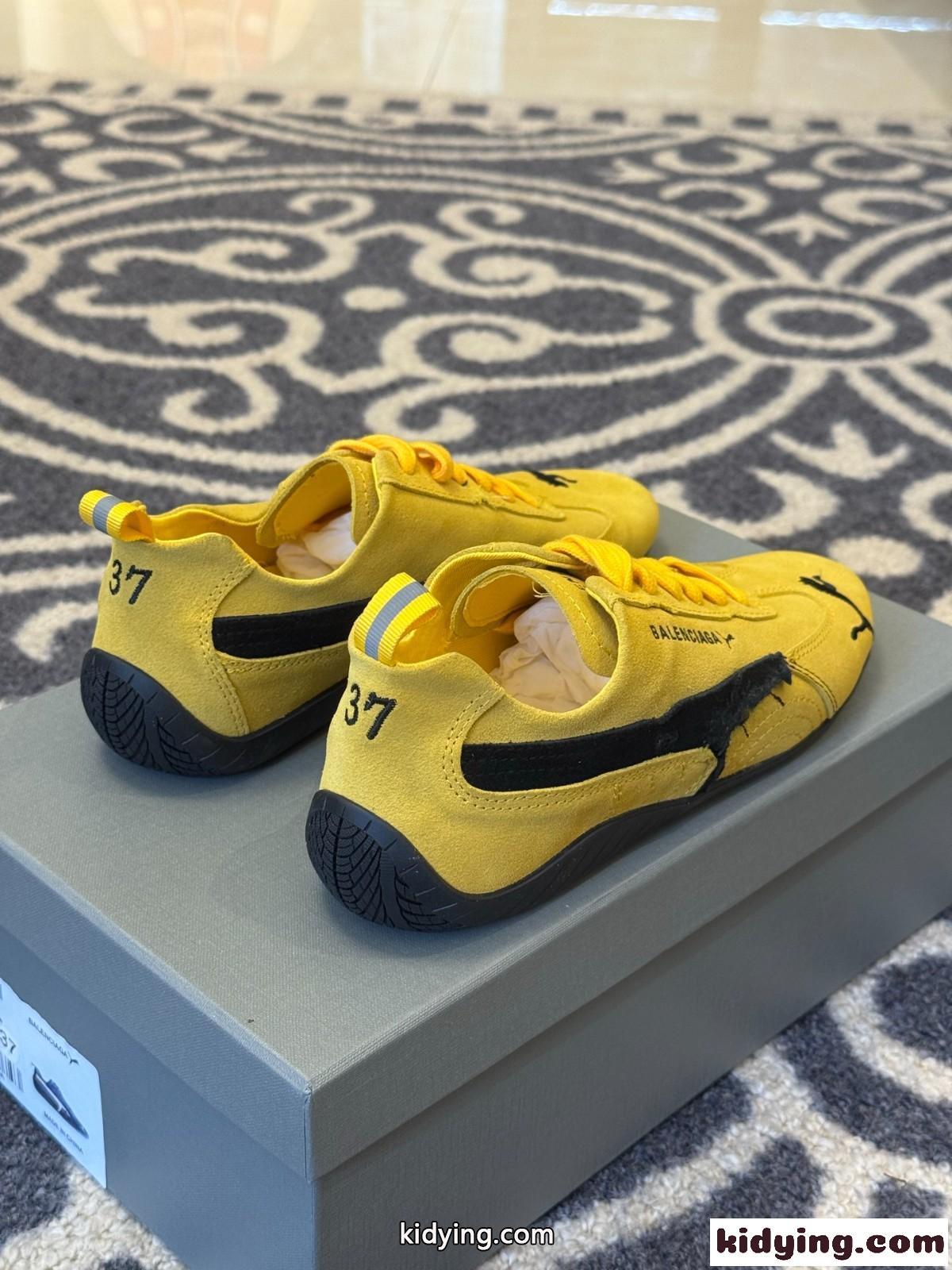 BALENCIAGA × PUMA スエード スピードキャット スニーカー スーパーコピー イエロー-0