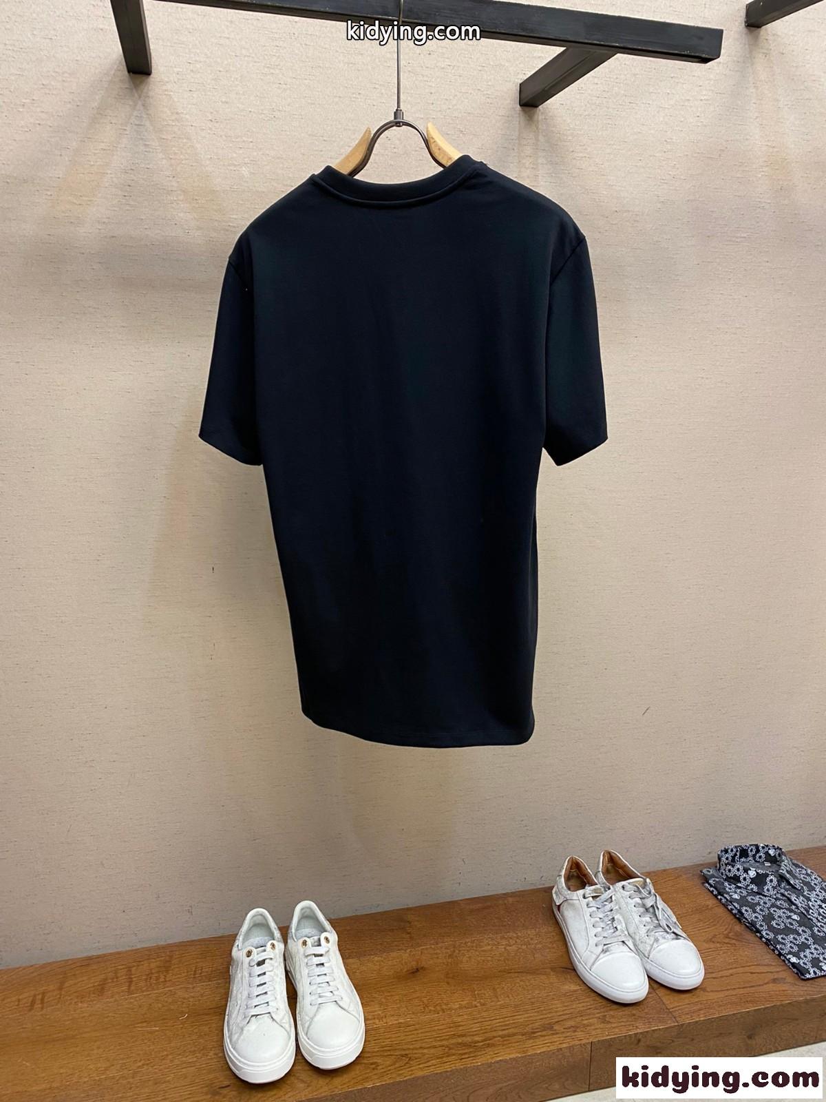 カジュアル ベーシック クルーネック 半袖Tシャツ プラダ Tシャツ コピー メンズ-2