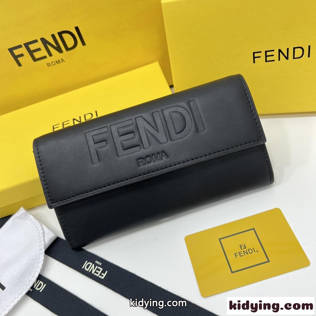 FENDI ROMA コンチネンタル財布 フェンディ 財布 人気 コピー ウォレット ブラック-1