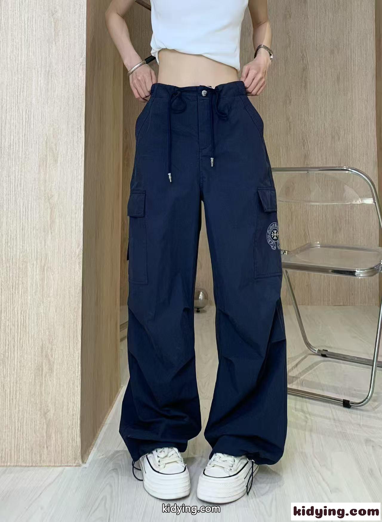 人気 カジュアル カーゴパンツ クロムハーツ パンツ 偽物 ネイビー-1