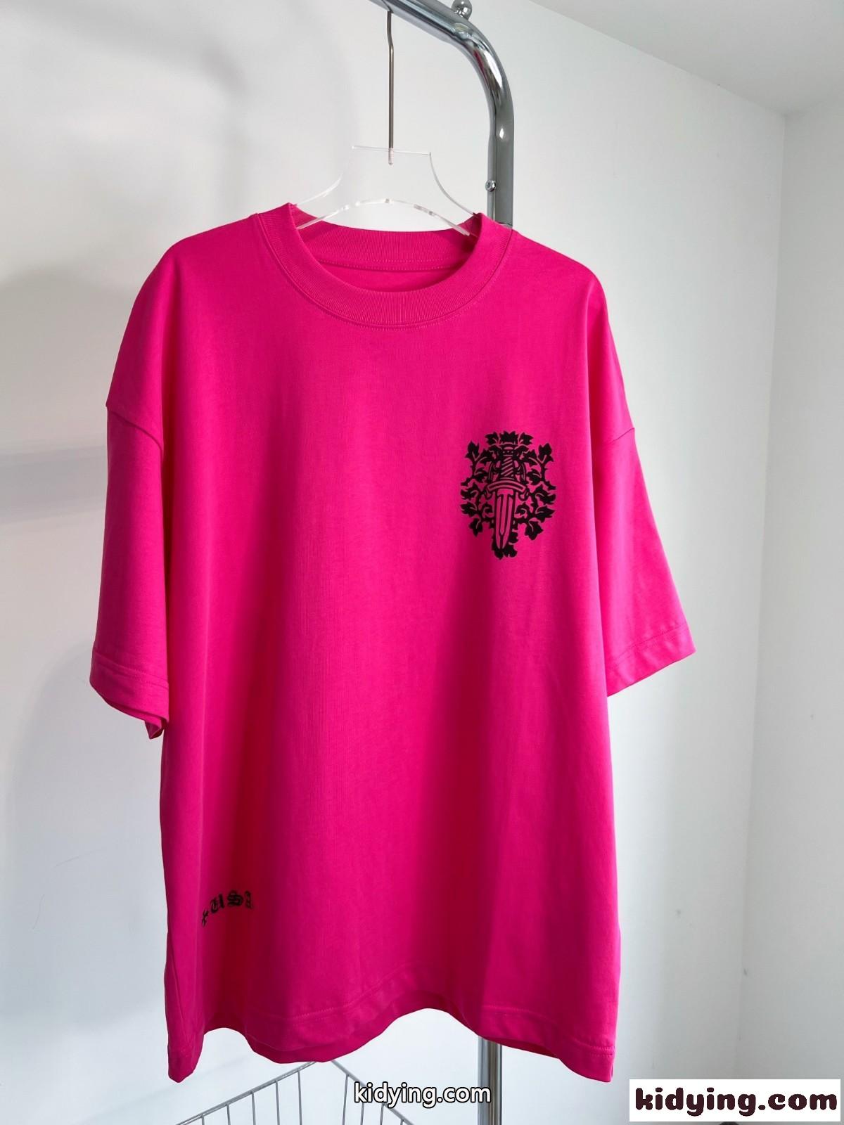 体型カバー ゆったり クルーネック カジュアル 着心地いい クロムハーツ 半袖Tシャツ コピー 男女兼用 ファッション-3