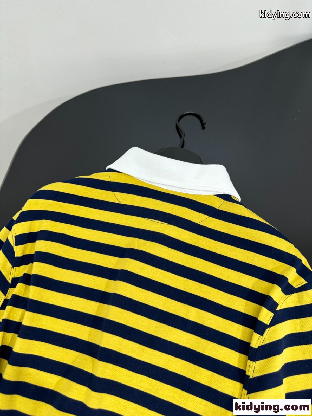 カジュアル ボーダー柄 ポロシャツ ミュウミュウ Tシャツ コピー 長袖 トップス-3