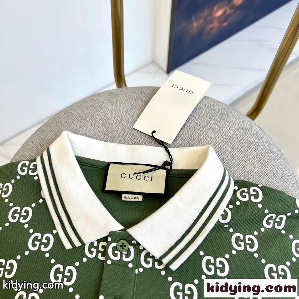 人気 GG ストレッチ コットン ポロシャツ グッチ Tシャツ コピー メンズ-2