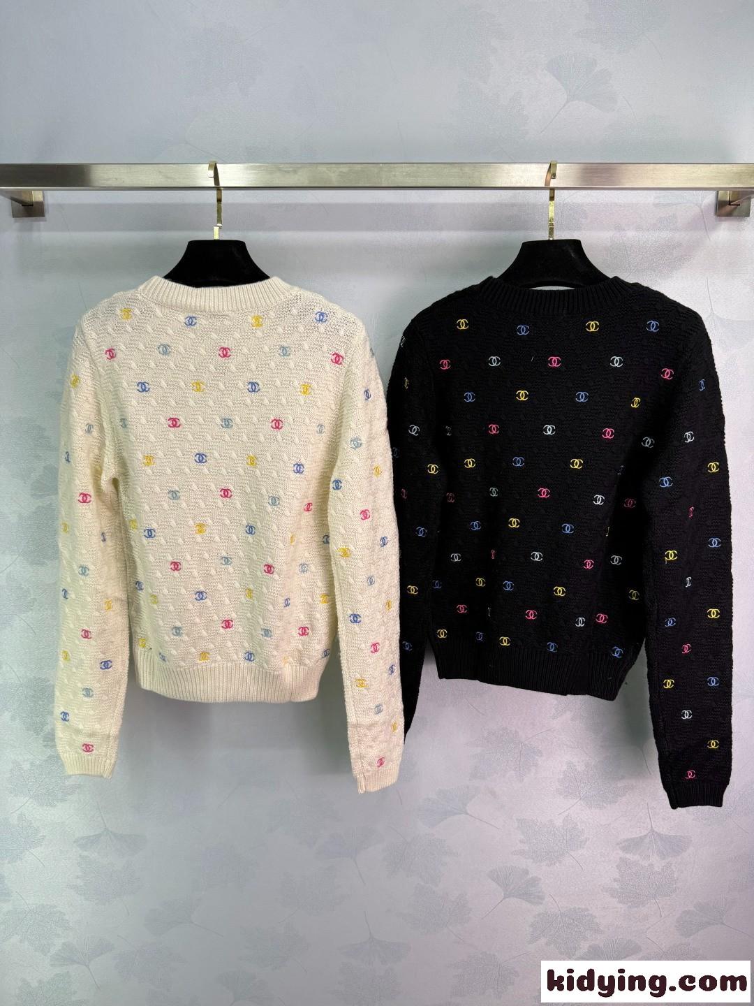 カラフルなCCロゴ&ウール クルーネック シャネル セーター コピー レディース-5