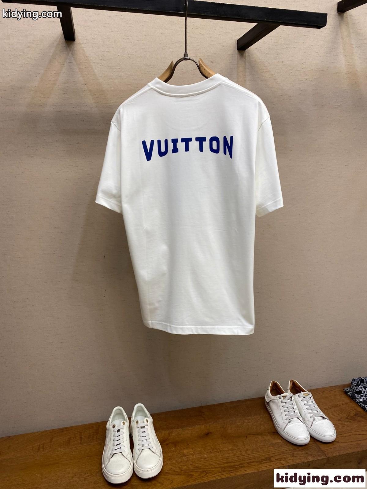 定番 プリントシグネチャー Tシャツ ルイ・ヴィトン スーパーコピー コットン-1