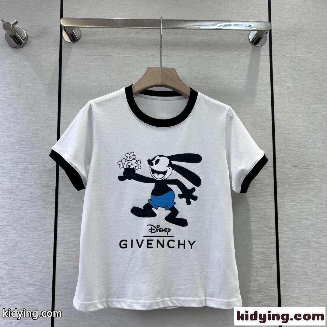 Givenchy x ディズニーコラボ オズワルド プリント ジバンシィ Tシャツ コピー 半袖-2