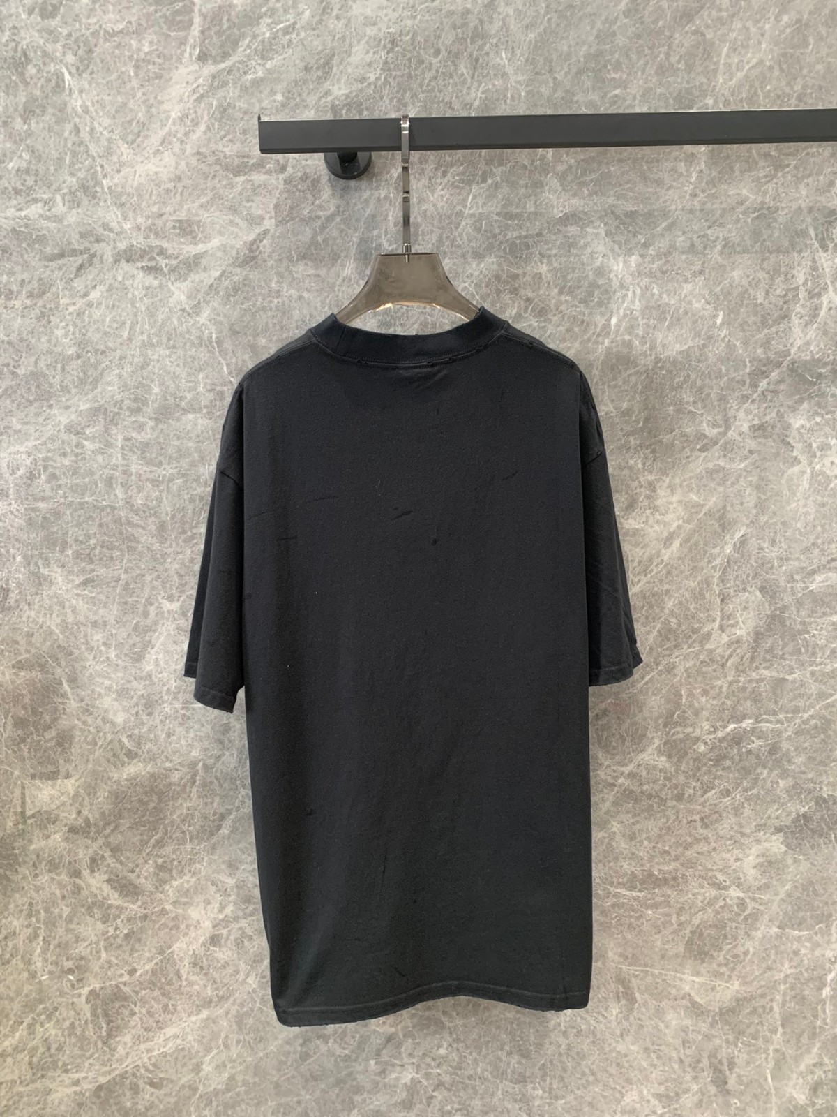 ラインストーンロゴ クルーネック Tシャツ バレンシアガ 半袖Tシャツ コピー ユニセックス-2