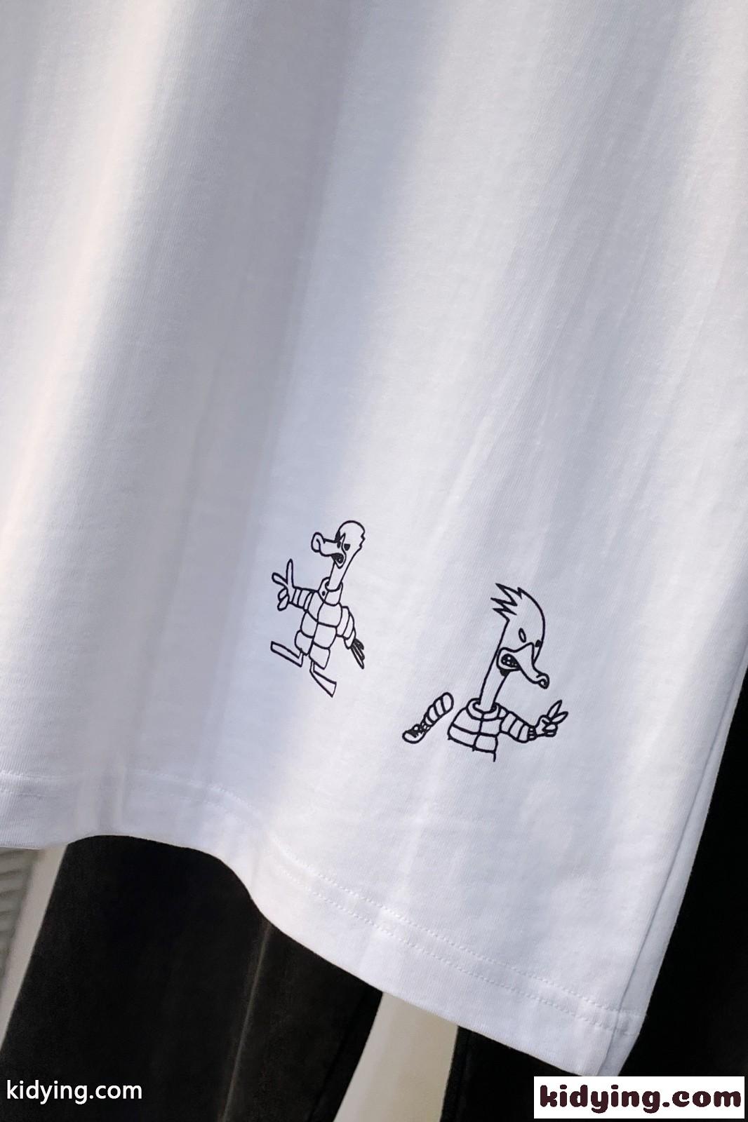 可愛い おしゃれ コットン クルーネック モンクレール Tシャツ コピー 半袖Tシャツ-5