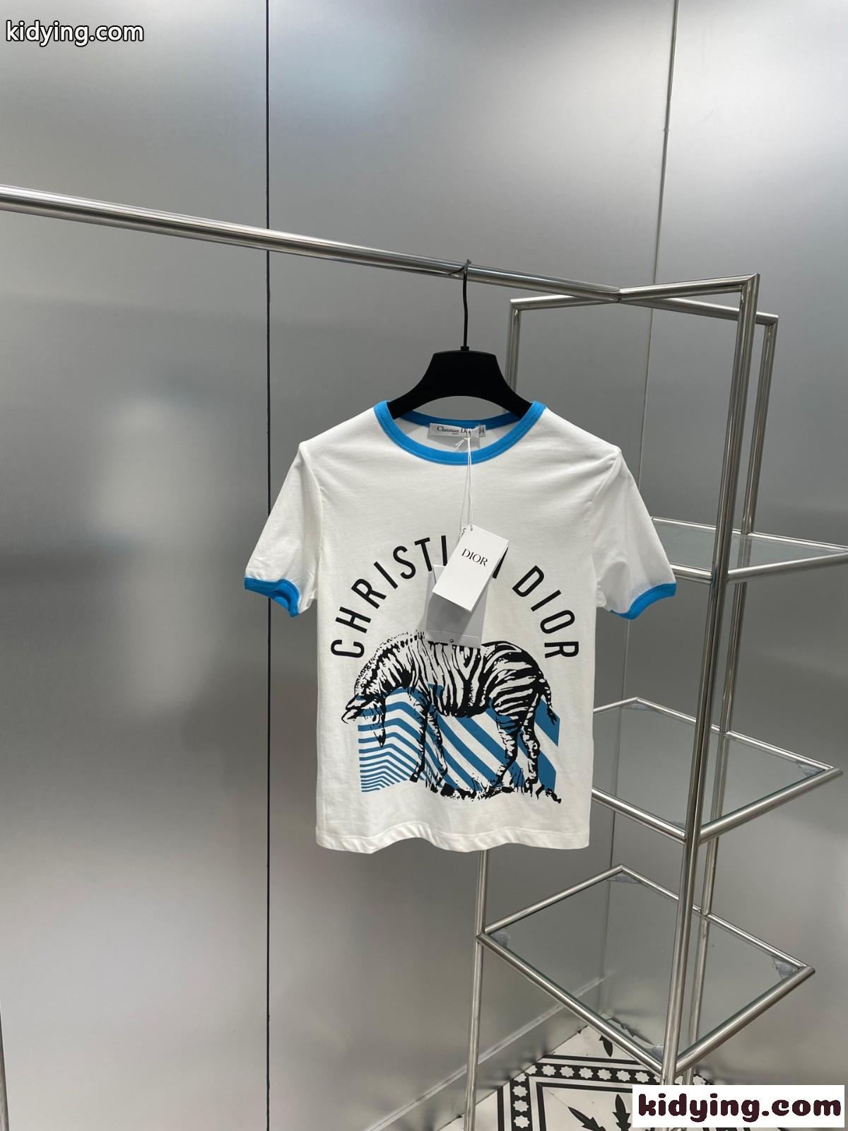クリスチャン・ディオール Tシャツ コピー レディース 半袖 おしゃれ プリント 春夏 人気 新作 クルーネック-0