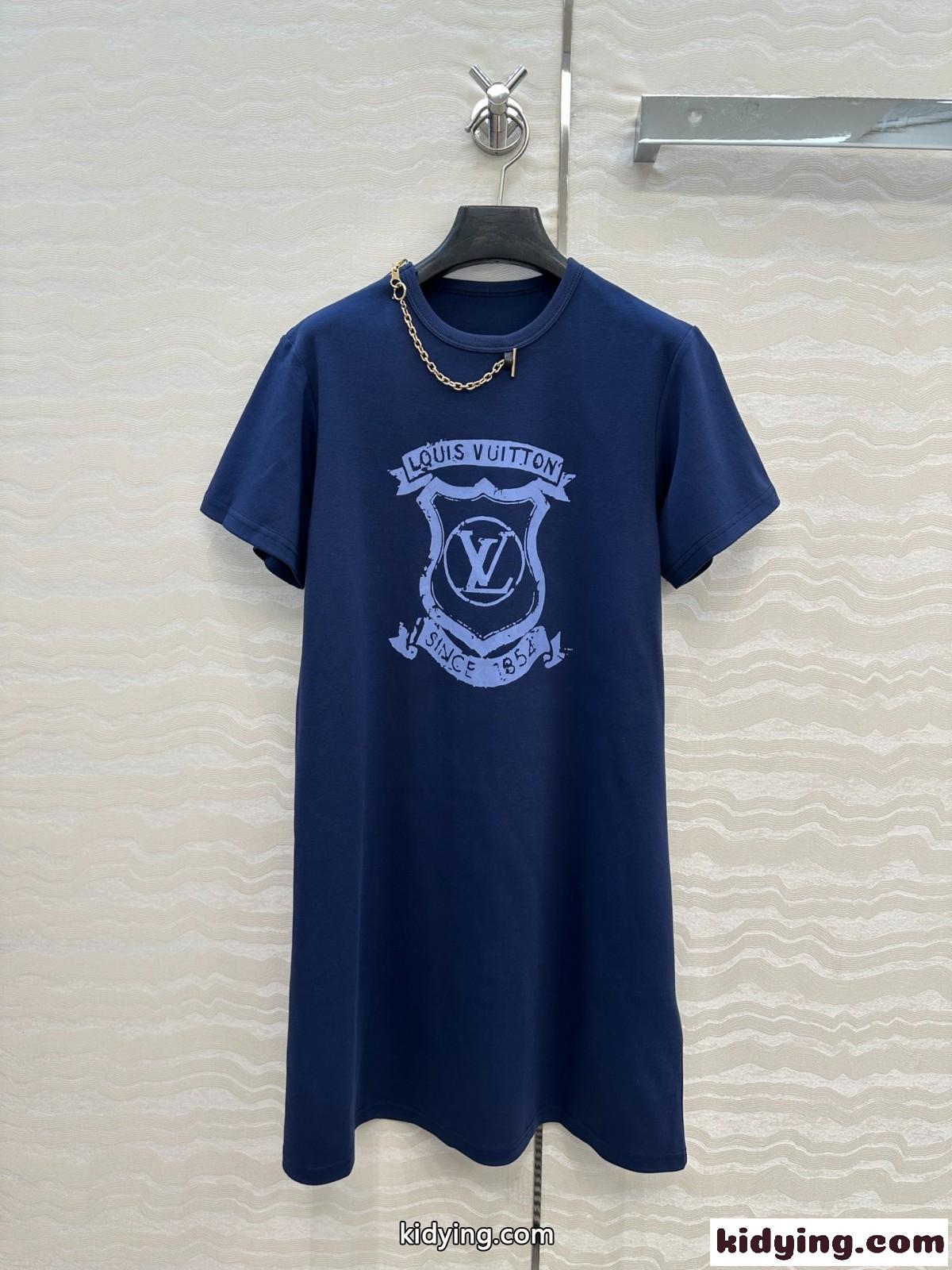 LV クレスト Tシャツドレス ルイ・ヴィトン ワンピース スーパーコピー-0