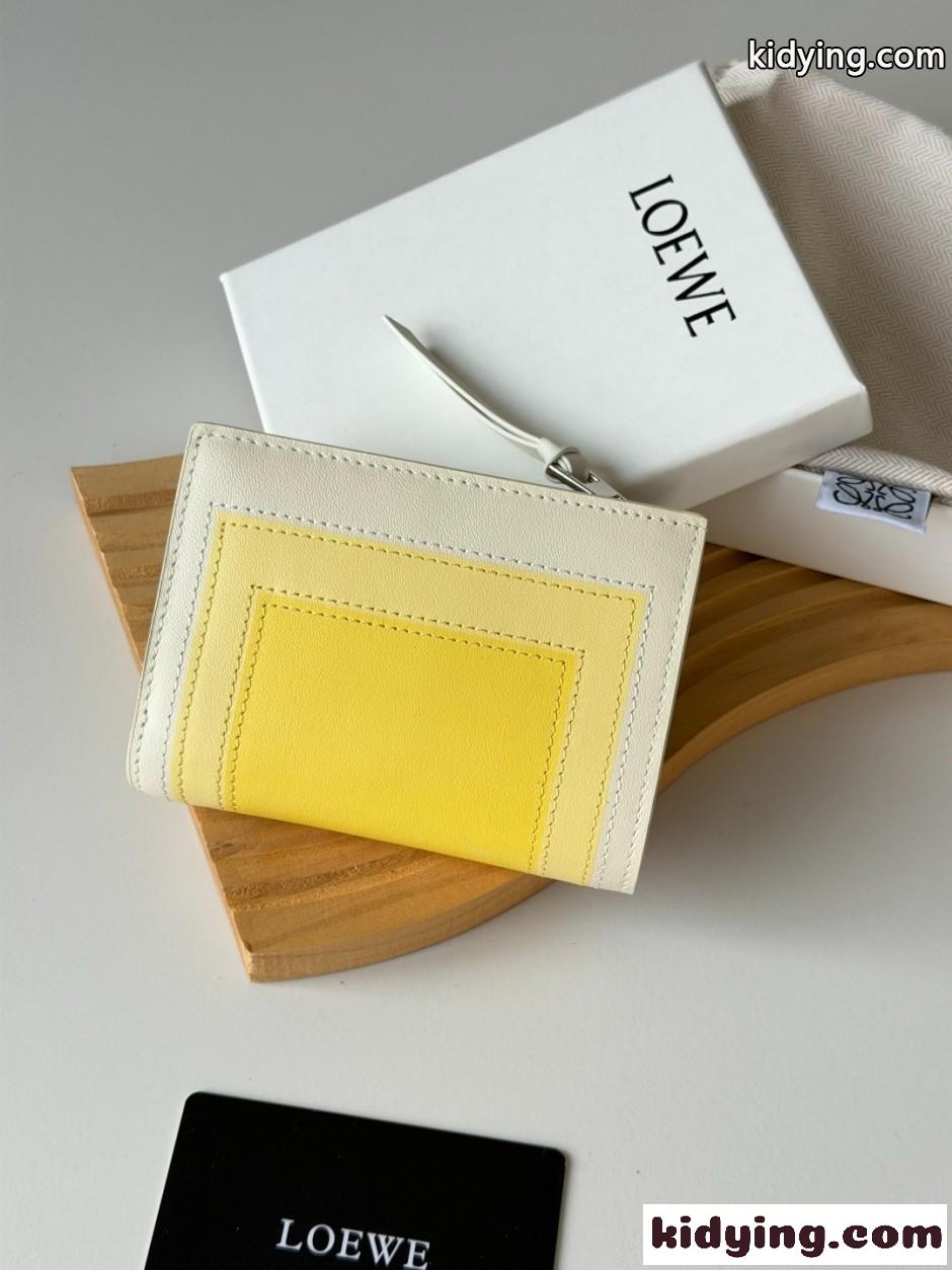 LOEWE x Albers コンパクトウォレット ロエベ 財布 スーパーコピー イエロー-2