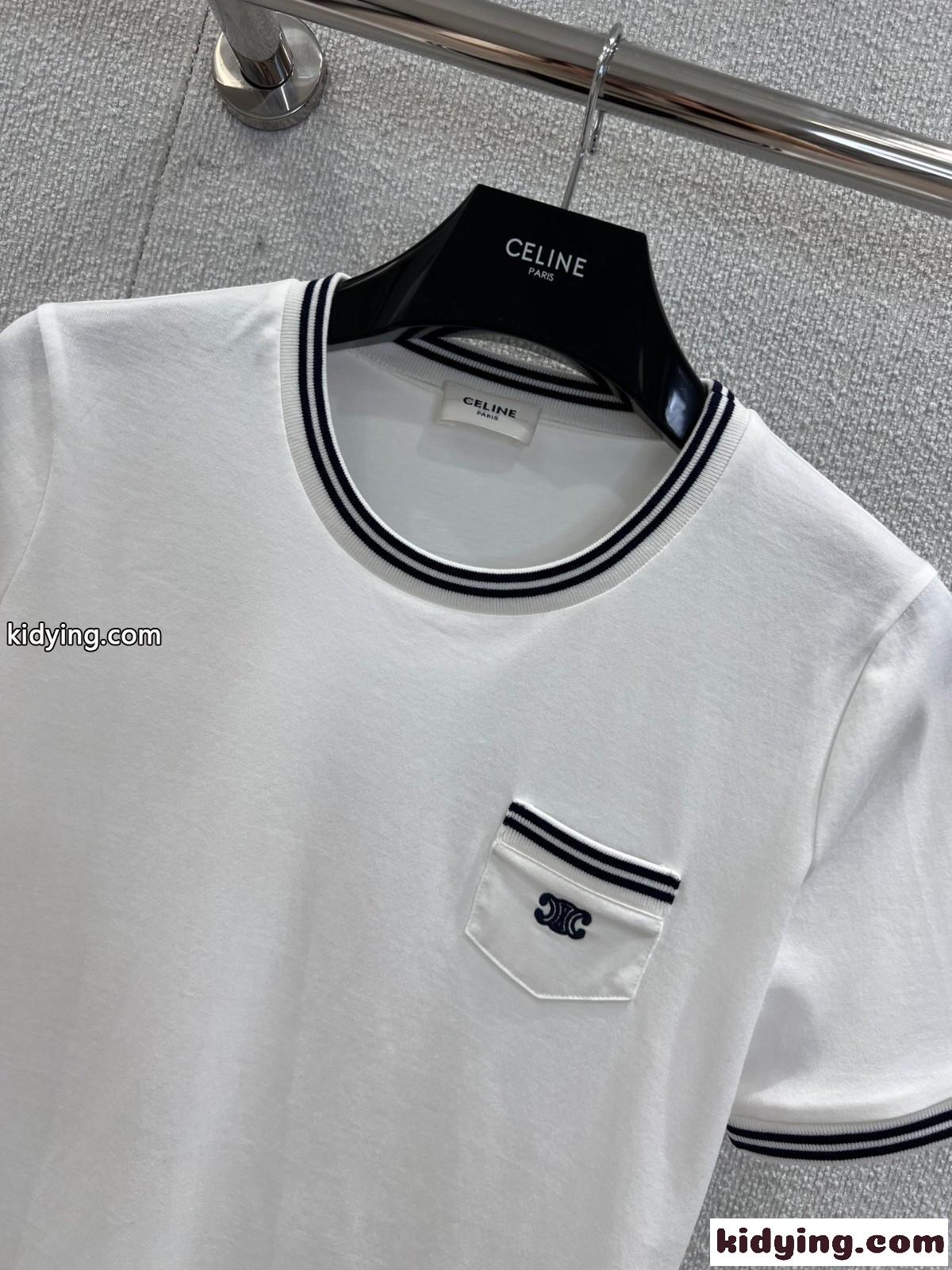 大人気&70’S トリオンフ Tシャツ セリーヌ Tシャツ コピー クルーネック-0