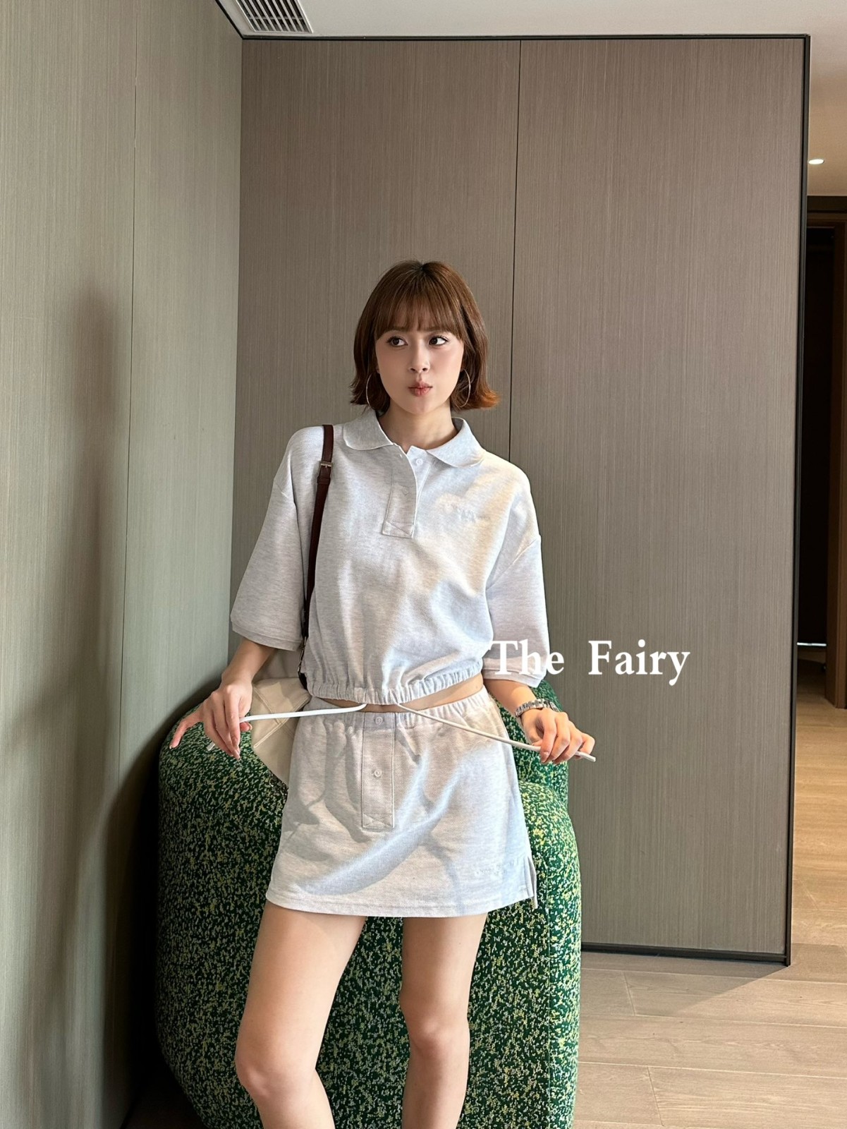 コットンピケ ポロシャツ アレキサンダーワング Tシャツ コピー ライトグレー-4