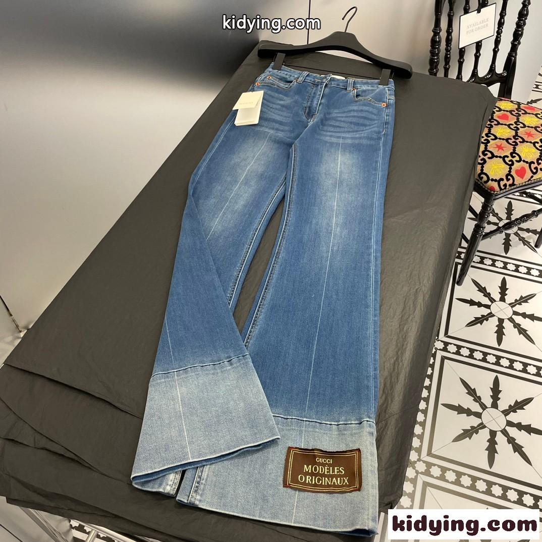 ヴィンテージ フレア デニムパンツ グッチ ジーンズ コピー レディース-3