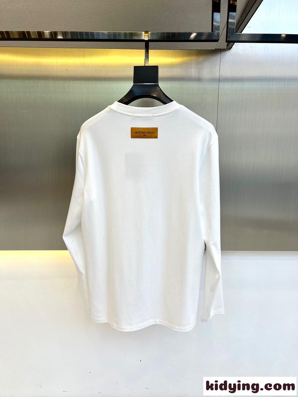ルイヴィトン Tシャツ コピー ベーシック 合わせやすい 快適 長袖Tシャツ ホワイト-3