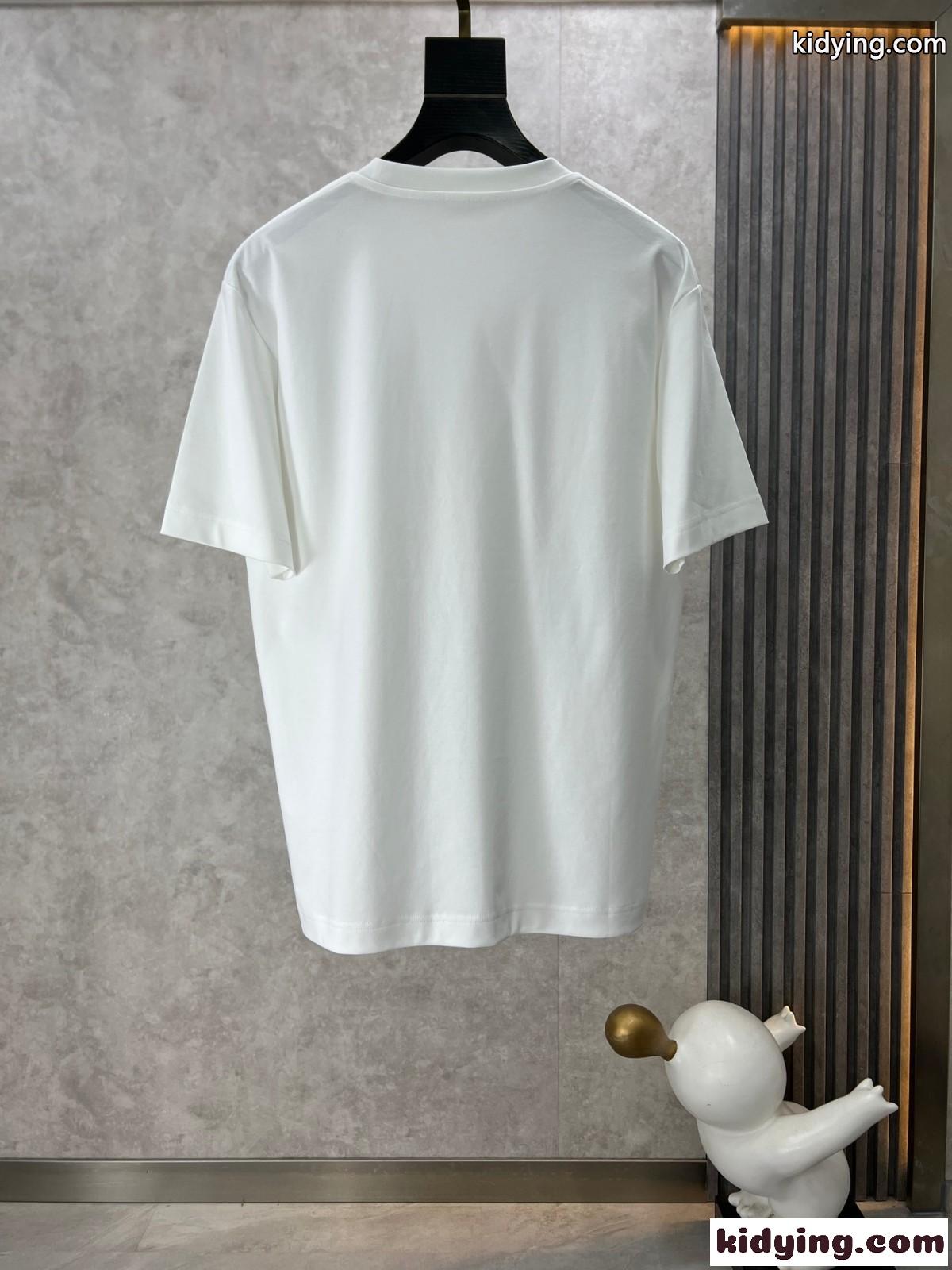 人気 カジュアル ロエベ Tシャツ コピー ロゴ入り 半袖Tシャツ ホワイト-0