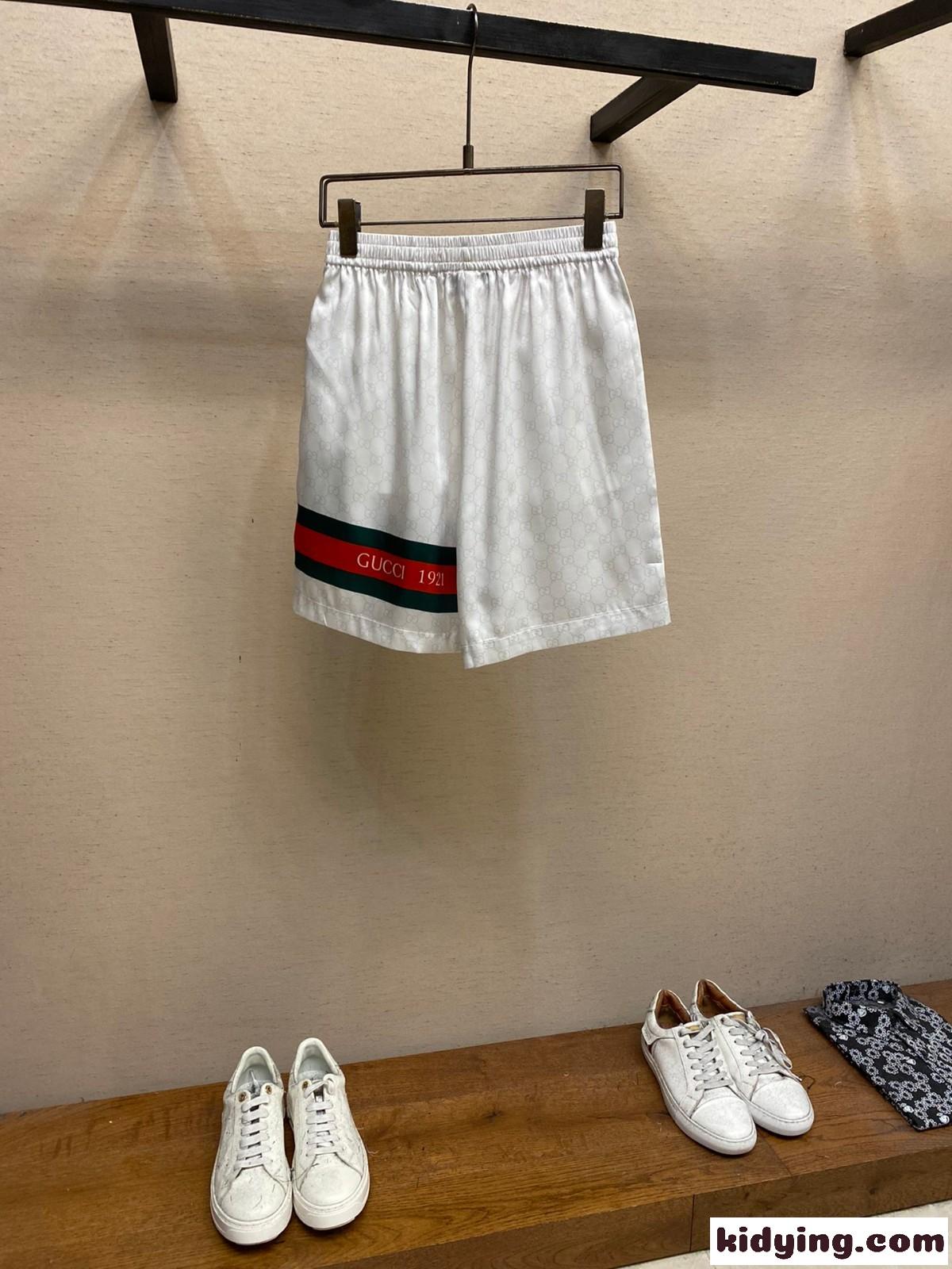 GG 薄手ストレッチ グッチ パンツ コピー メンズ ショートパンツ ホワイト-1