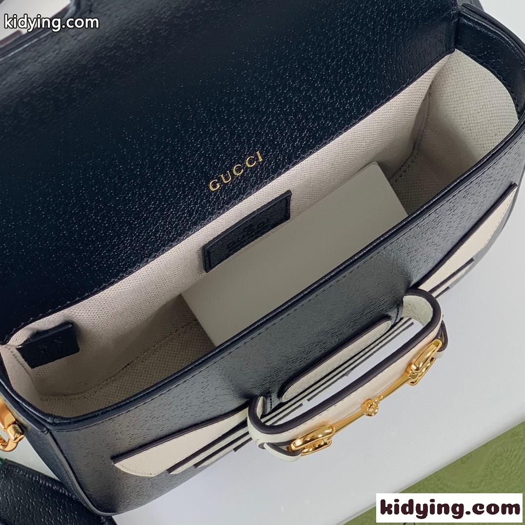 adidas x Gucci カジュアル ショルダーバッグ グッチ バッグ 人気 コピー 斜め掛け プリント ブラック-4