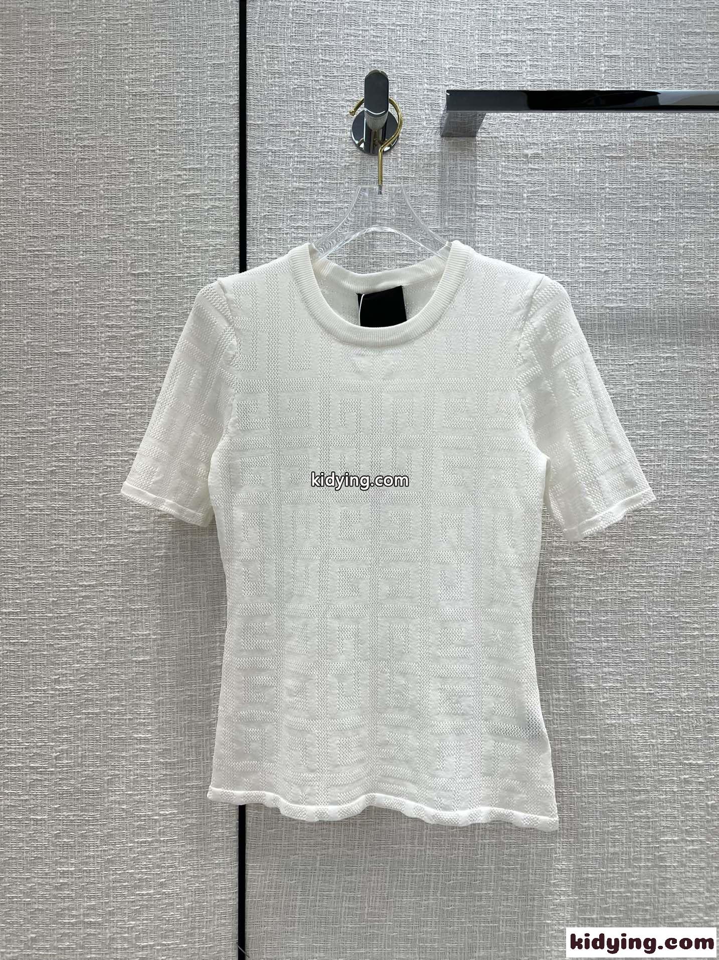 春夏 人気 ニット トップス 半袖 ジバンシィ Tシャツ コピー レディース 着心地いい クールネック 無地 カットソー-5