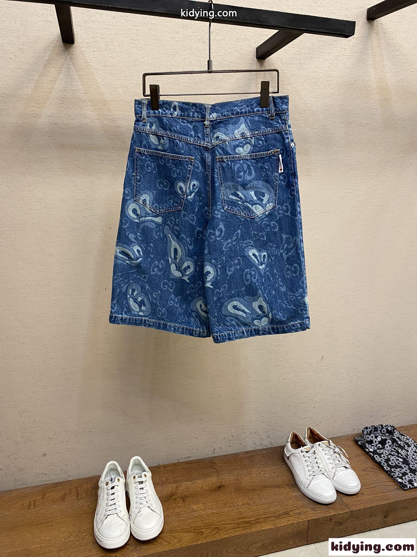 上品 カジュアル グッチ パンツ コピー メンズ デニム ショートパンツ-1