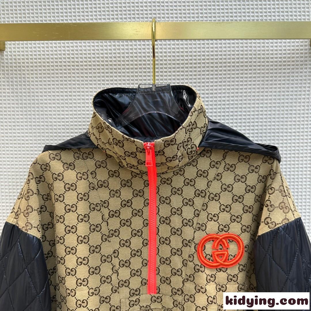 GGキャンバス＆ナイロン ジップジャケット グッチ ジャケット 偽物-2