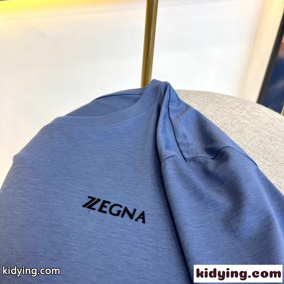 ベーシック クルーネック 半袖Tシャツ エルメネジルド・ゼニア Tシャツ コピー-2