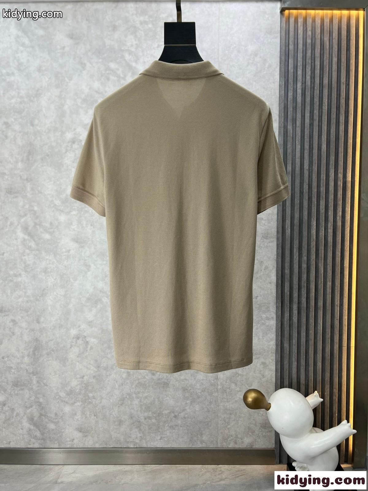 定番 シンプル サルヴァトーレ・フェラガモ Tシャツ コピー 半袖 ポロシャツ ベージュ-2