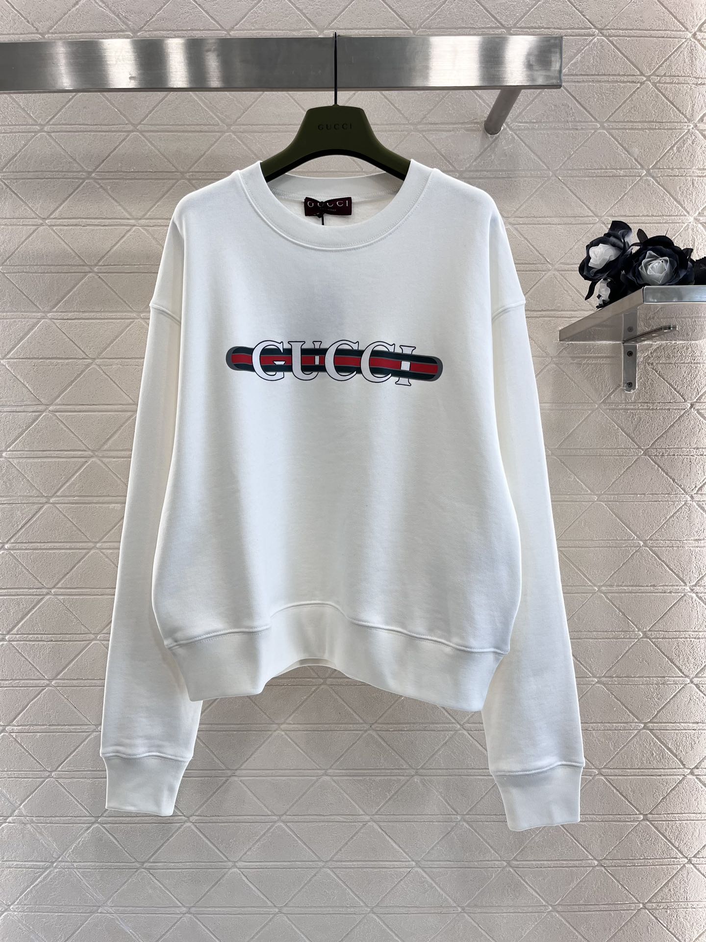 GUCCI プリント コットン スウェットシャツ グッチ Tシャツ コピー ホワイト-1