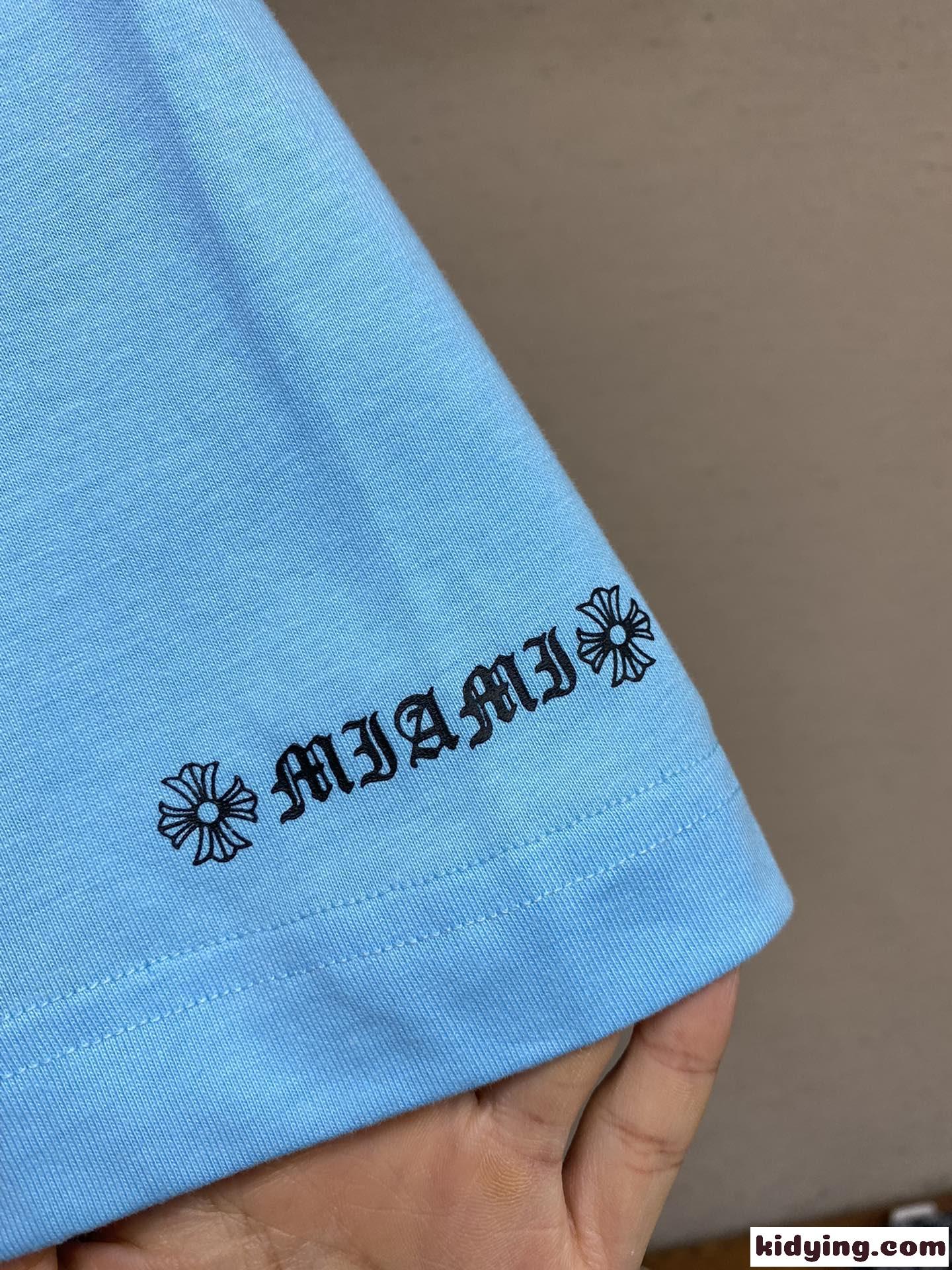 カジュアル プリント クロムハーツ Tシャツ 偽物 クルーネック 半袖Tシャツ-3