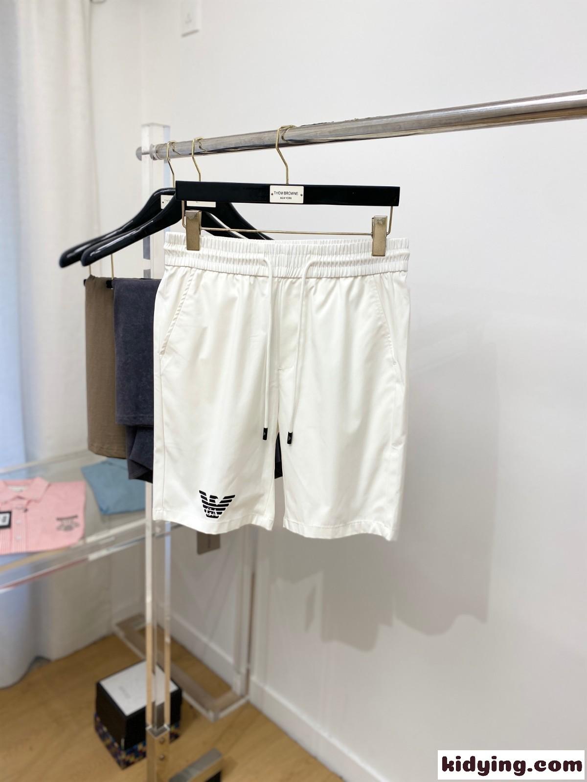 メンズ 春夏 ショートパンツ アルマーニ カジュアルパンツ コピー ロゴ入り ホワイト-0