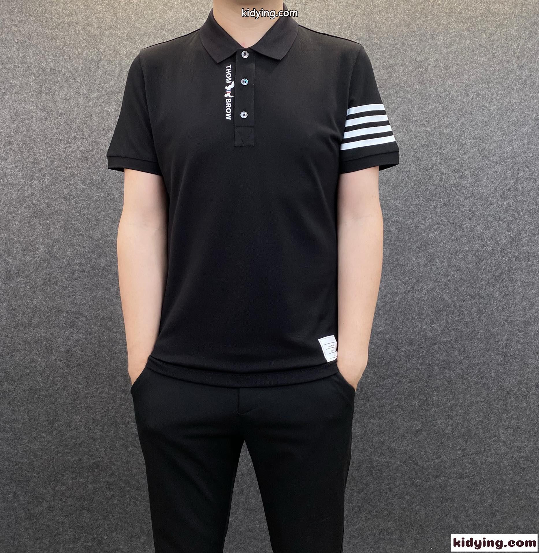 定番 合わせやすい シンプル ポロシャツ お洒落 トムブラウン tシャツ コピー メンズ 快適 半袖 トップス-1