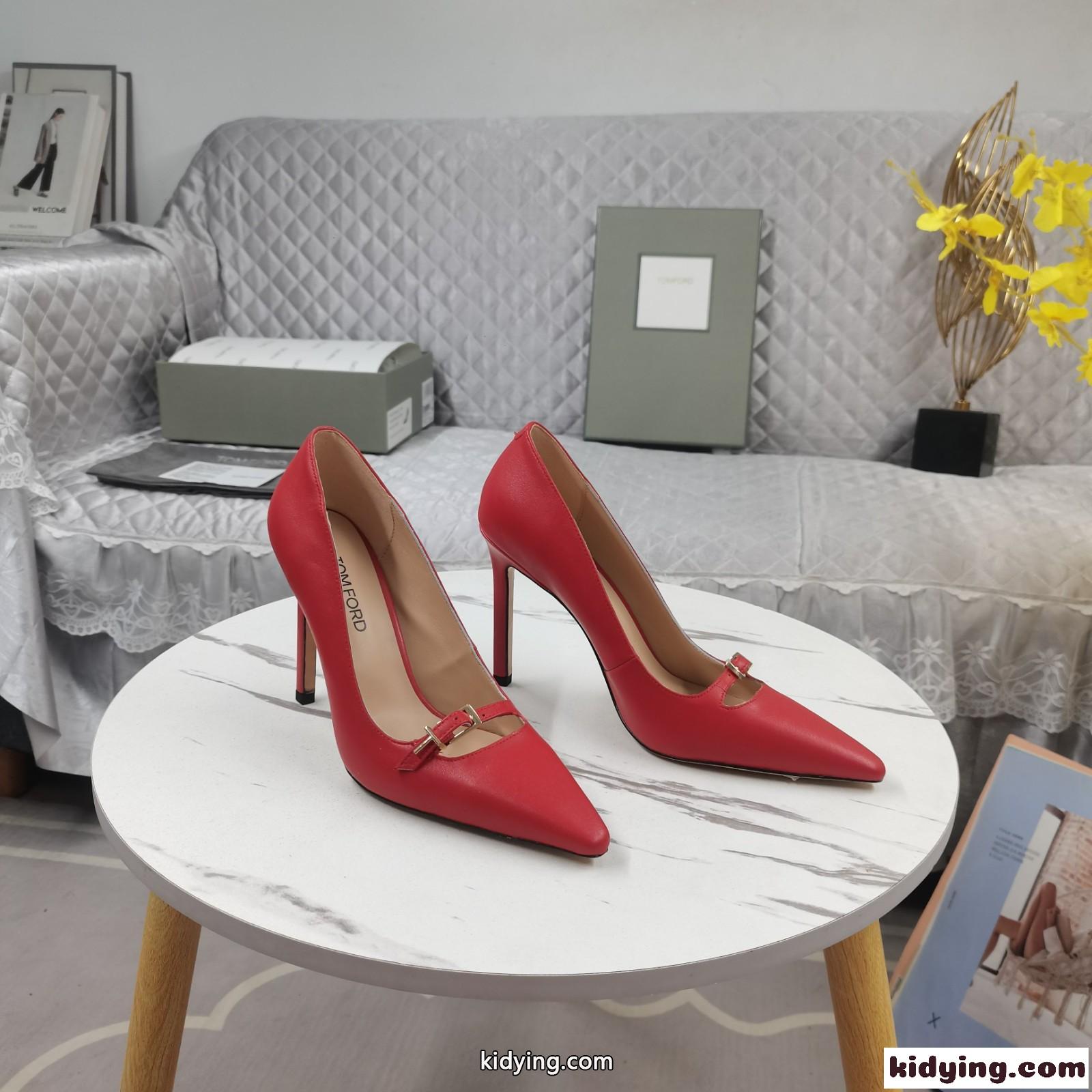洗練された Angelina レザーパンプス トムフォード パンプス コピー レッド-1