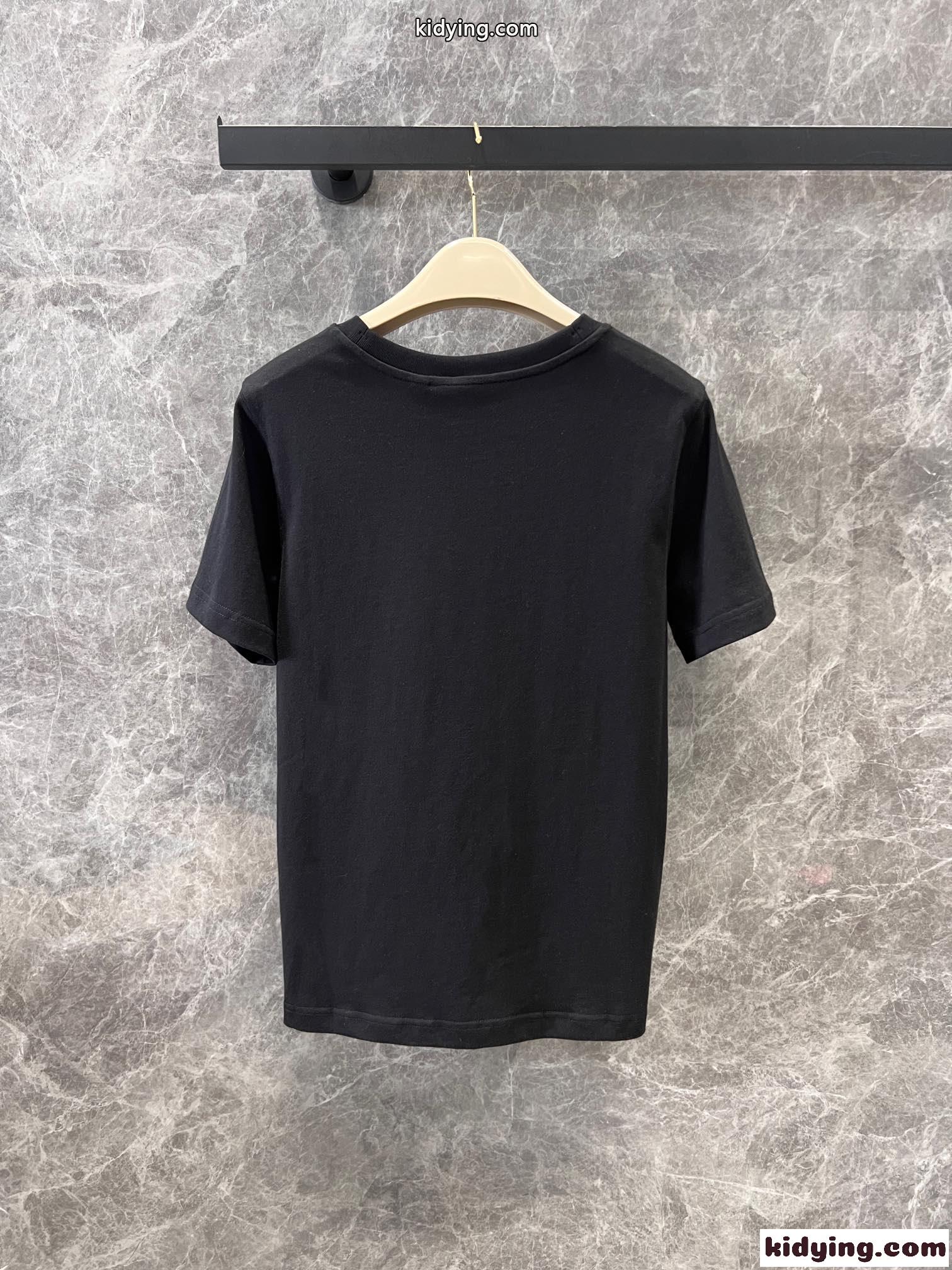 バーバリー クロスステッチ EKD​ コットンTシャツ スーパーコピー ブラック-1