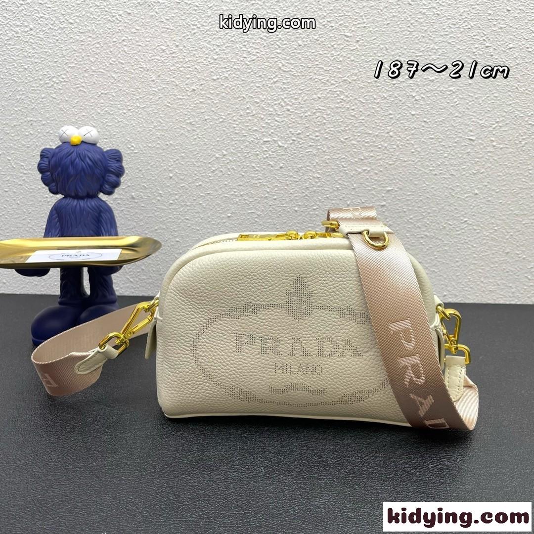 おしゃれ レディース ショルダーバッグ プラダ バッグ コピー レザー カジュアル 斜め掛け カバン ホワイト-1