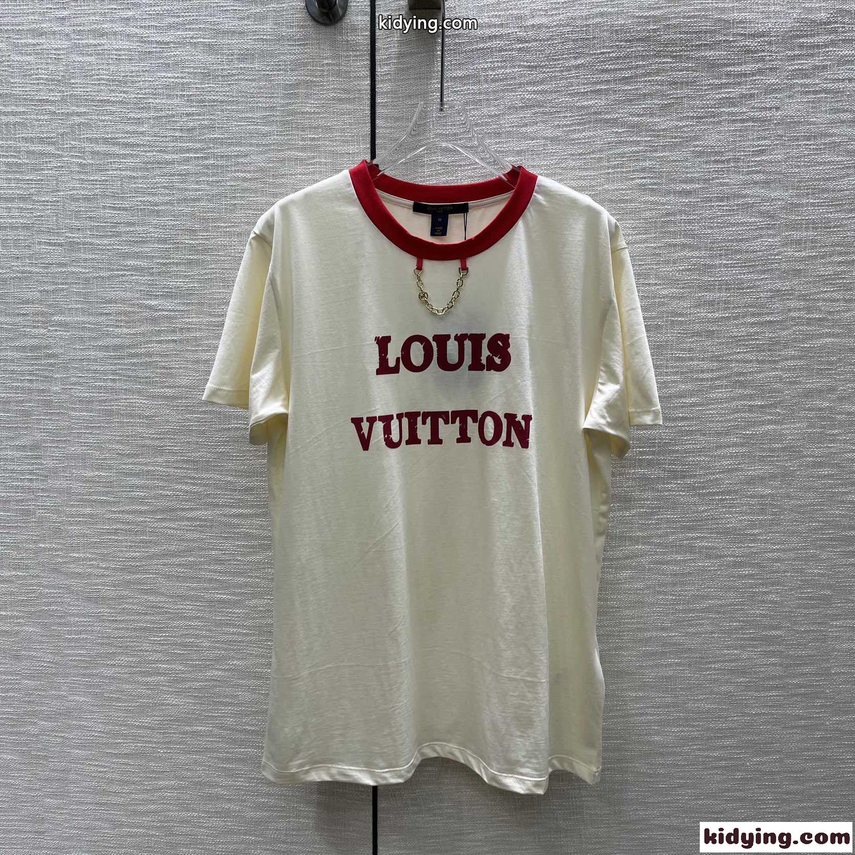 新作23SS ノーティカル ロゴTシャツ 半袖 ルイヴィトン Tシャツ コピー クルーネック-1