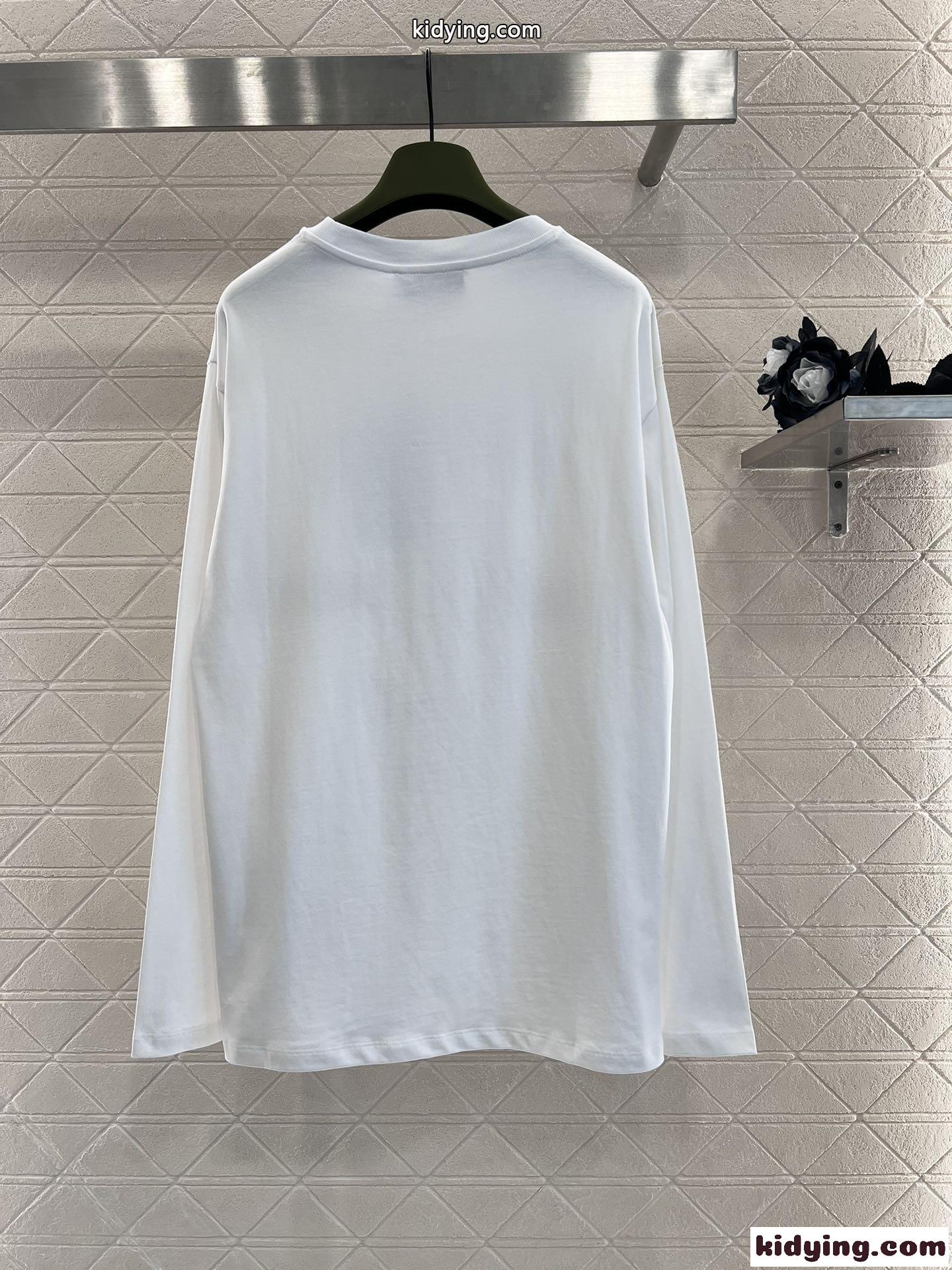 定番 カジュアル リラックス 長袖Tシャツ グッチ Tシャツ コピー ロゴプリント-1