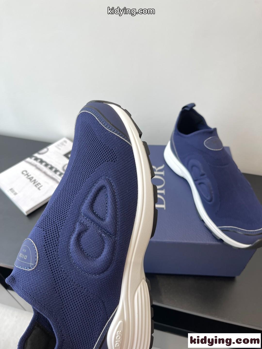 シンプルで履きやすい♪DIOR ディオール B30 カウントダウン スニーカー コピー ネイビー-4