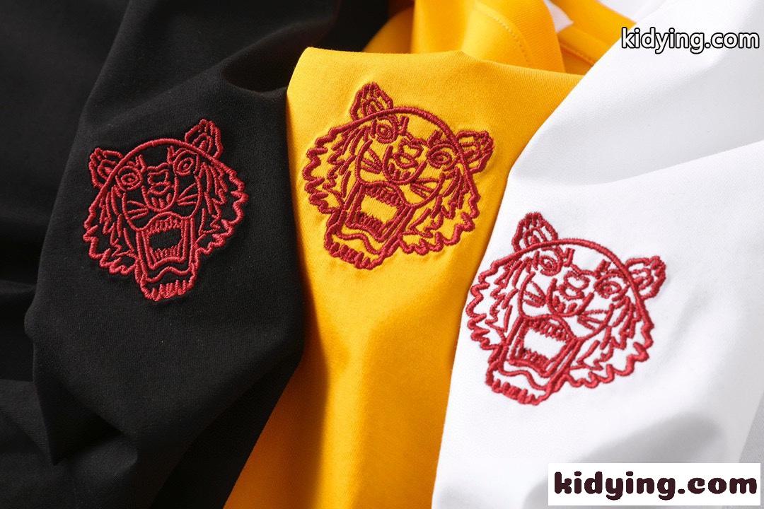 3色あり タイガーロゴ 刺繍 クルーネック ケンゾー tシャツ コピー 半袖 定番 カジュアル 着心地抜群 春夏 トップス-4