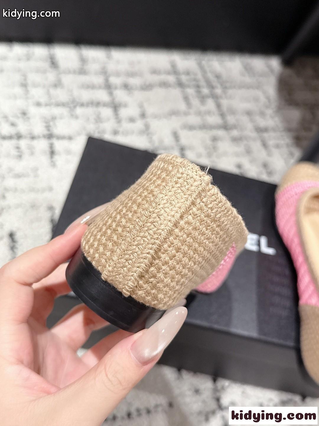 夏におすすめ！可愛い 配色 メッシュバレリーナ シャネル パンプス コピー-4