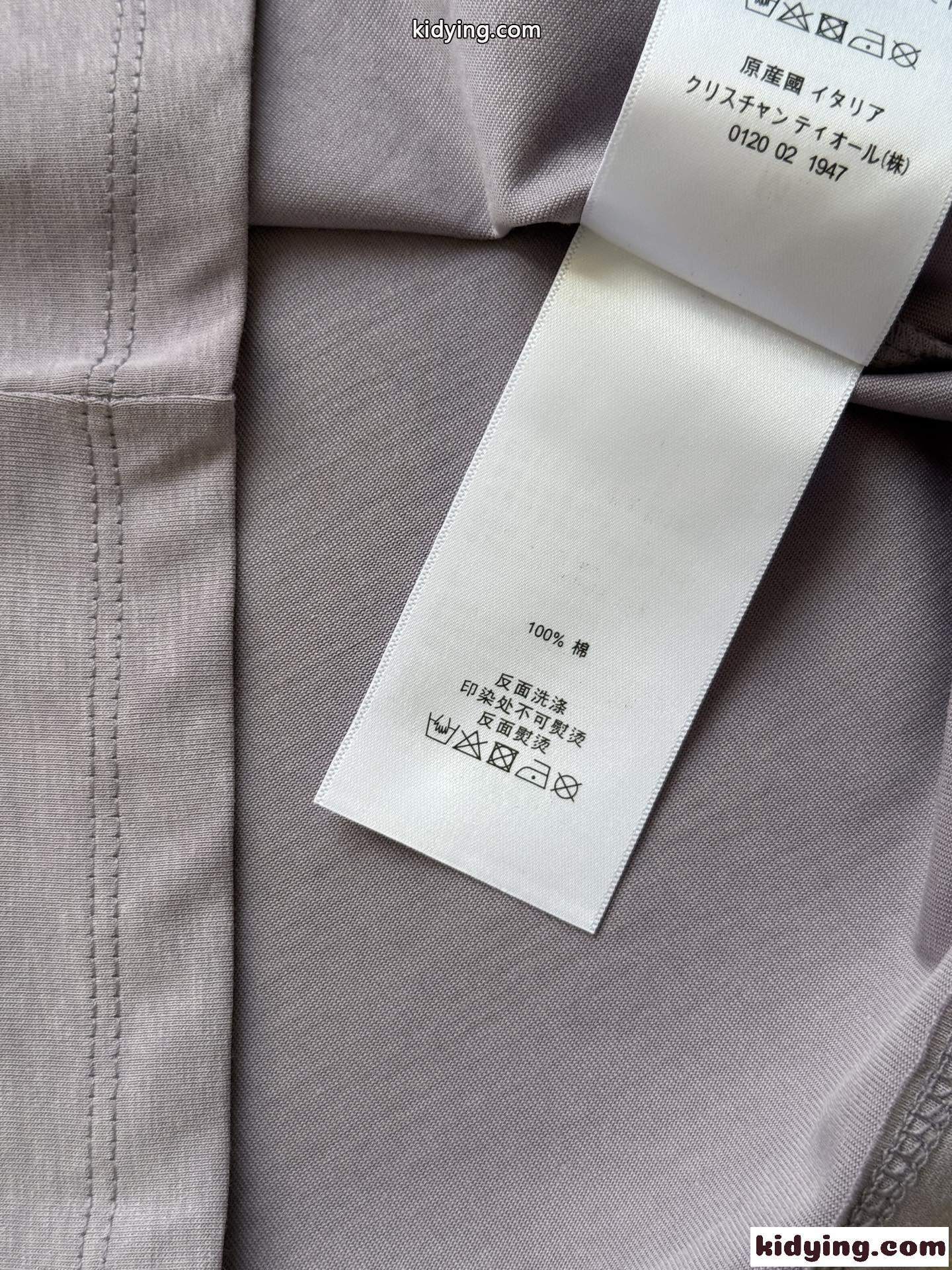 シンプル ロゴ クルーネック 半袖Tシャツ イヴ・サンローラン Tシャツ コピー パープル-1